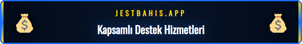 Jestbahis destek hizmetlerinin canlı sohbet, e-posta ve telefon ikonlarını gösteren şeması.