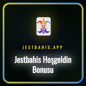Jestbahis hoşgeldin bonusu kampanyasının altın ve yeşil renklerle sunumu.